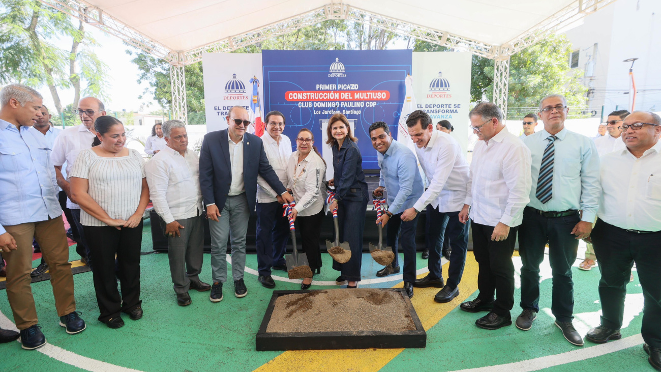 Vicepresidenta Raquel Peña encabeza actos para el remozamiento de instalaciones deportivas en Santiago